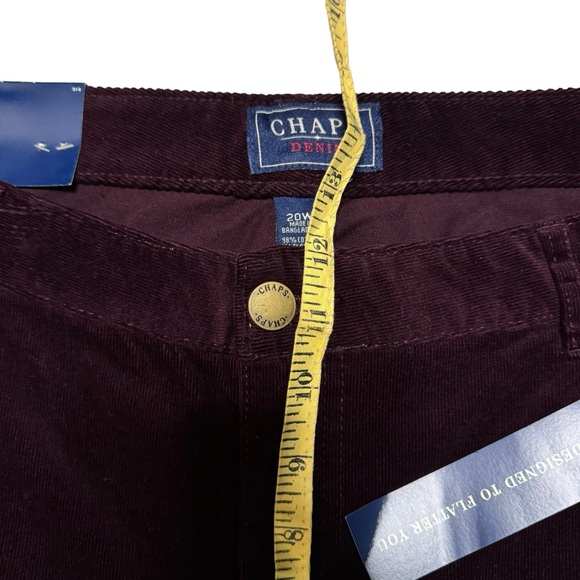 Chaps Denim Plum Women's Slimming Fit Short Length Corduroy Pants Size 20W NWT - Picture 7 of 11